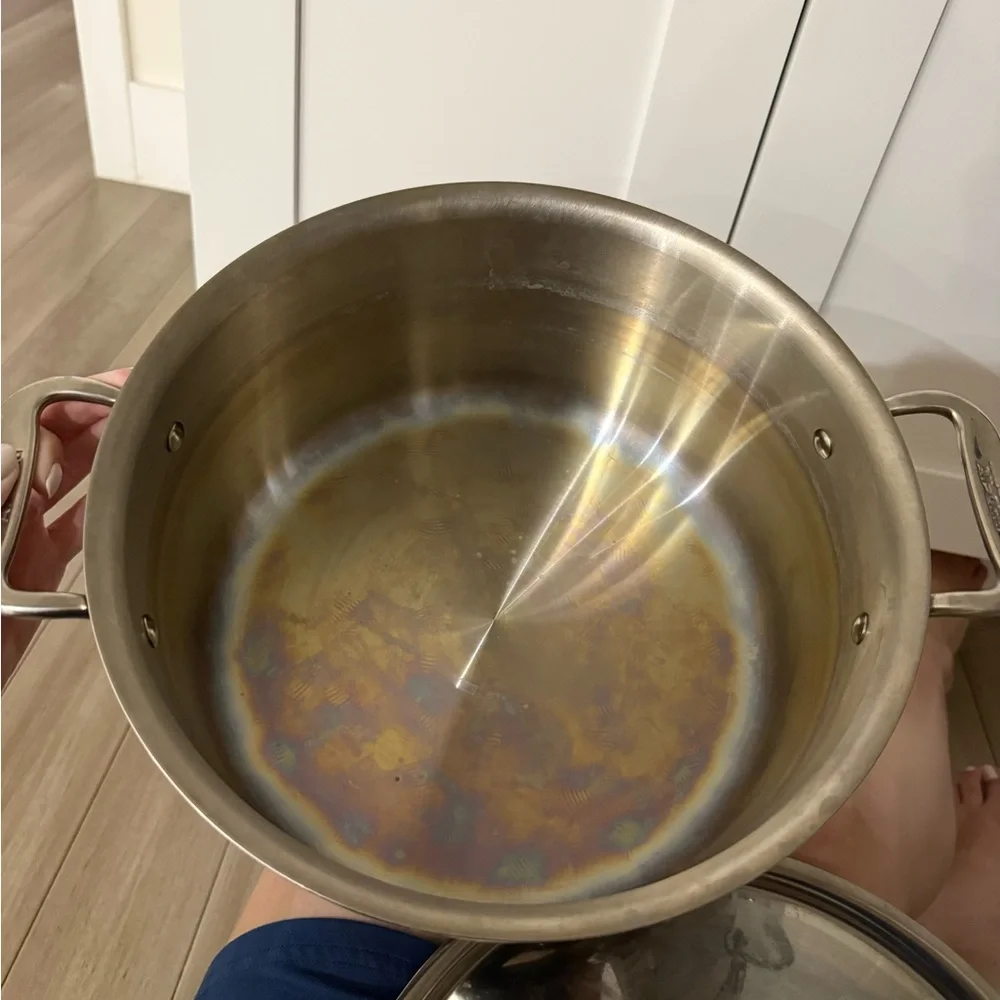 All clad Stainless Steel Stock Pot with Lid - Silver 8qt